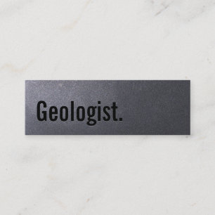 Simple Coal Black Geologist Mini Business Card