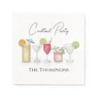 Simple Cocktail Drinks Watercolor Whimsical Party