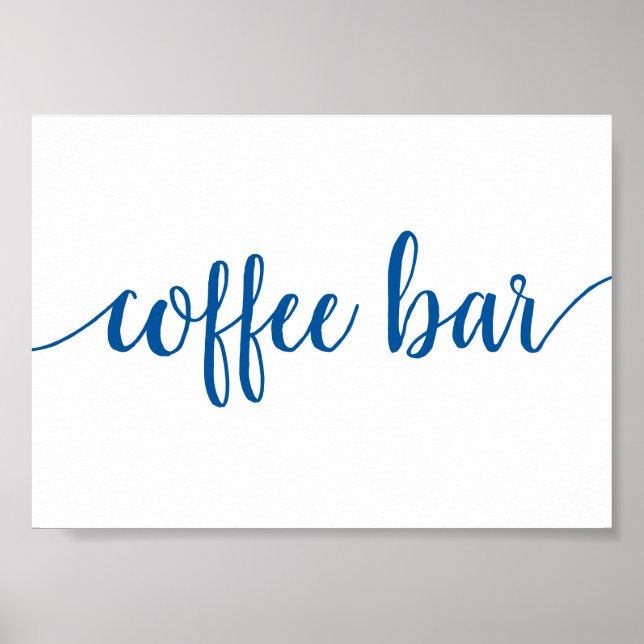 Simple Coffee Bar | French Blue Any Event Sign (Front)