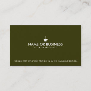 simple coffee business card