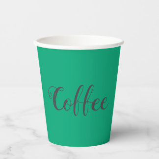 Simple Coffee Pastel Green Paper cups