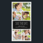Simple Collage Save The Date Photo Cards<br><div class="desc">These chic and modern photo cards stylishly request your guests to save the date for your big day. Available in other colours (custom colour requests are welcome!).</div>