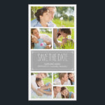 Simple Collage Save The Date Photo Cards<br><div class="desc">These chic and modern photo cards stylishly request your guests to save the date for your big day. Available in other colours (custom colour requests are welcome!).</div>
