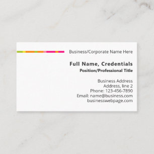 Simple Color Modern Business Corporate Logo, Motto Business Card
