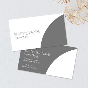 Simple Colorblock Boutique Grey Business Card