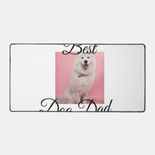 Simple colorful animal add name photo dog Dad gift Desk Mat