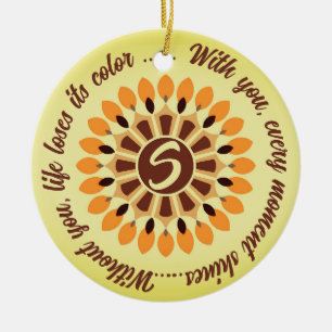 SIMPLE COLORFULL MODERN GIFT DAUGHTER SISTER MOM L CERAMIC TREE DECORATION