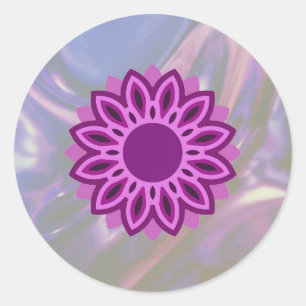 SIMPLE COLORFULL MODERN GIFT DAUGHTER SISTER MOM L CLASSIC ROUND STICKER