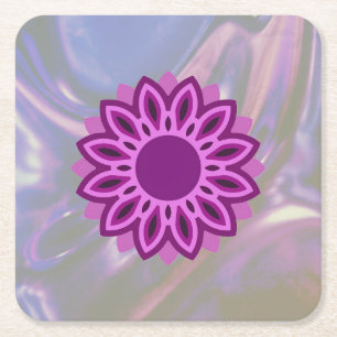 SIMPLE COLORFULL MODERN GIFT DAUGHTER SISTER MOM L SQUARE PAPER COASTER