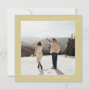 Simple Colour Elegant Text and Photo Save The Date