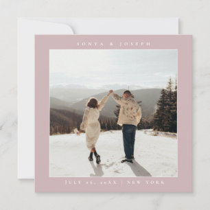 Simple Colour Elegant Text and Photo / Wedding Save The Date