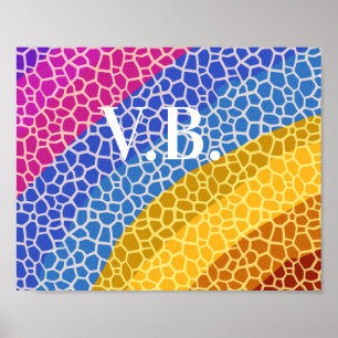 Simple colourful add your text name image poster
