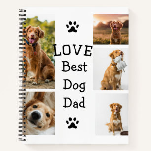 Simple colourful animal add name photo collage notebook