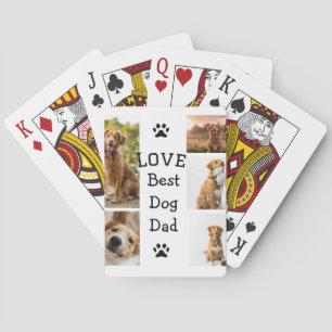 Simple colourful animal add name photo collage playing cards