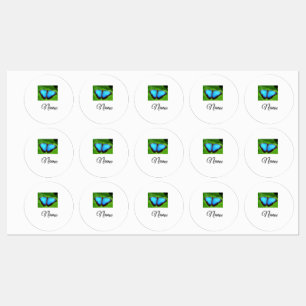 Simple colourful animal add name photo custom butt