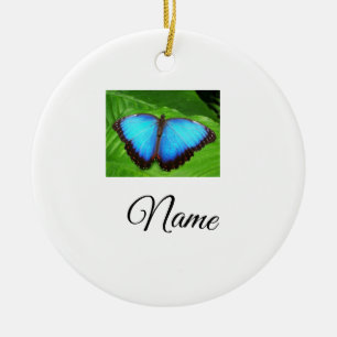 Simple colourful animal add name photo custom butt ceramic tree decoration