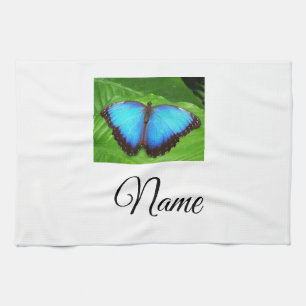 Simple colourful animal add name photo custom butt tea towel