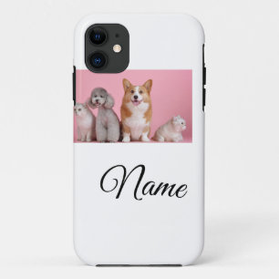 Simple colourful animal add name photo custom Case-Mate iPhone case