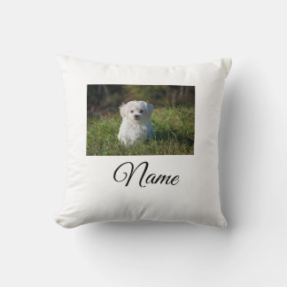 Simple colourful animal add name photo custom cushion