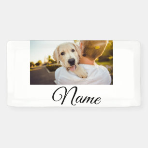 Simple colourful animal add name photo custom thro banner