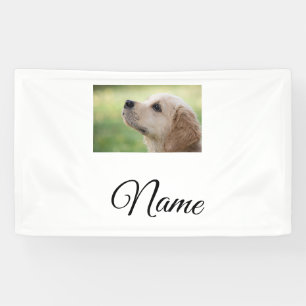 Simple colourful animal add name photo custom thro banner