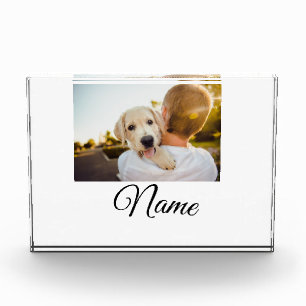 Simple colourful animal add name photo custom thro block