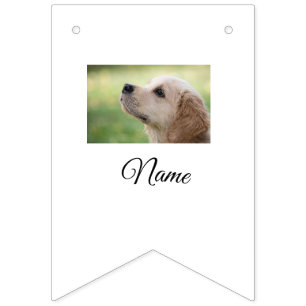 Simple colourful animal add name photo custom thro bunting