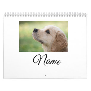 Simple colourful animal add name photo custom thro calendar