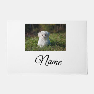 Simple colourful animal add name photo custom thro doormat