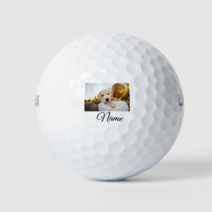 Simple colourful animal add name photo custom thro golf balls
