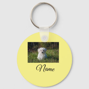 Simple colourful animal add name photo custom thro key ring