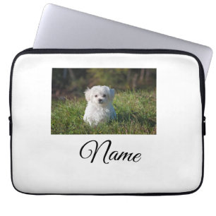 Simple colourful animal add name photo custom thro laptop sleeve