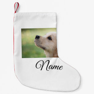 Simple colourful animal add name photo custom thro small christmas stocking
