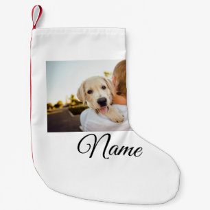 Simple colourful animal add name photo custom thro small christmas stocking