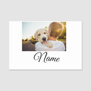 Simple colourful animal add name photo custom thro tag