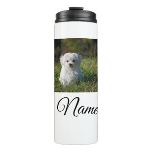Simple colourful animal add name photo custom thro thermal tumbler
