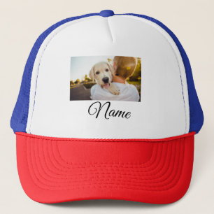 Simple colourful animal add name photo custom thro trucker hat
