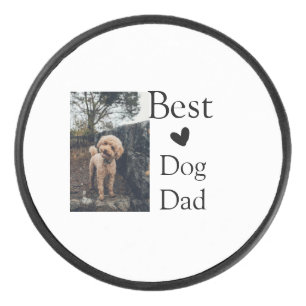 Simple colourful animal add name photo dog dad gif hockey puck