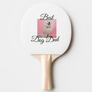 Simple colourful animal add name photo dog Dad gif Ping Pong Paddle