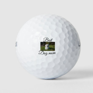 Simple colourful animal add name photo dog mum gif golf balls