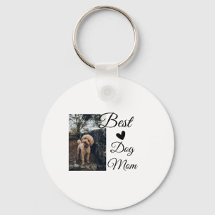 Simple colourful animal add name photo dog mum gif key ring