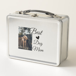 Simple colourful animal add name photo dog mum gif metal lunch box