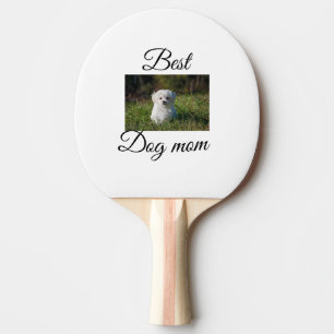 Simple colourful animal add name photo dog mum gif ping pong paddle