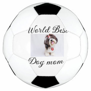Simple colourful animal add name photo dog mum gif soccer ball