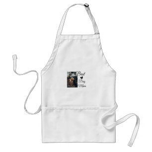 Simple colourful animal add name photo dog mum gif standard apron