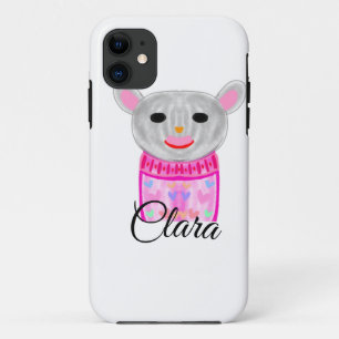 Simple colourful animal watercolor add name custom Case-Mate iPhone case