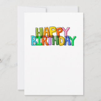 Simple colourful birthday wishes thank you card