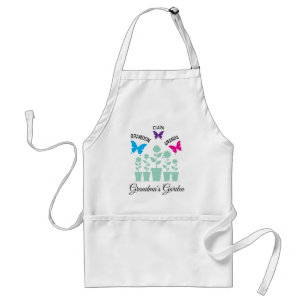 Simple Colourful Butterflies Grandchildren Grandma Standard Apron