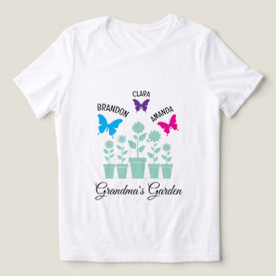Simple Colourful Butterflies Grandchildren Grandma Tri-Blend Shirt