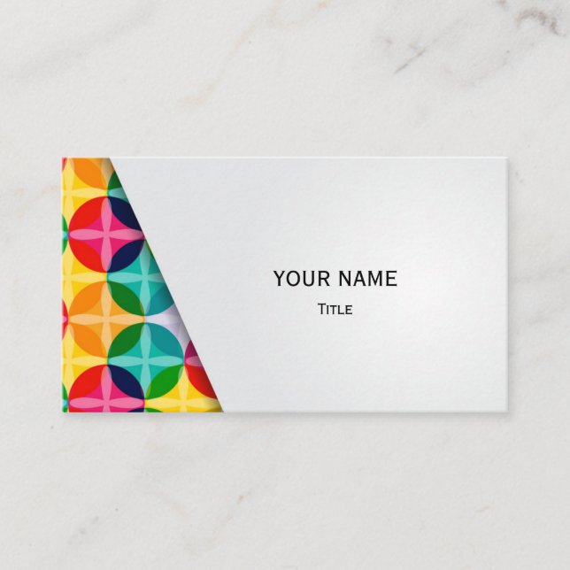 Simple colourful customise business card (Front)